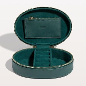 AURATE Jewelry Travel Case Teal Jewelry Organizer